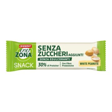 Enerzona snack arachidi copertura bianca al latte senza zuccheri aggiunti 33 g