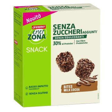 Enerzona bites milk cocoa senza zuccheri aggiunti 24 g 5 pezzi