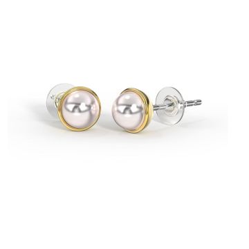 Bjt405 orecchini perla swarovski 5mm gold plated