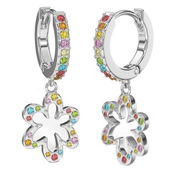 Bjt412 orecchini santorini/cristalli multicolor stainless steel