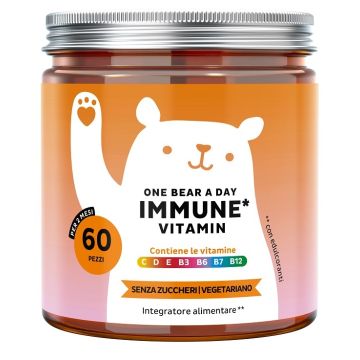 Bears with benefits one bear a day immune 60 caramelle gommose con edulcoranti senza zuccheri