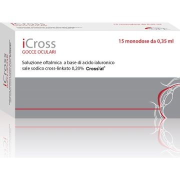 Icross soluzione oftalmica acido ialuronico cross-linkato 0,2% 15 monodosi da 0,35 ml