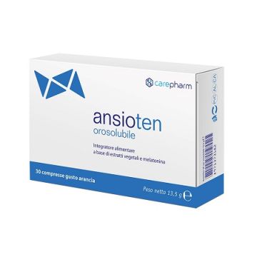 Ansioten orosolubile 30 compresse arancia senza zuccheri glutine e lattosio con edulcoranti