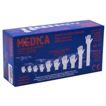 Guanti lattice con polvere large 100 pezzi gammadis