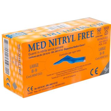 Guanti nitrile senza polvere large 100 pezzi gammadis