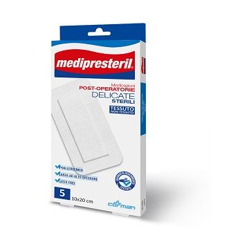 Medicazione post operatoria medipresteril delicata tnt 10x20cm 5 pezzi