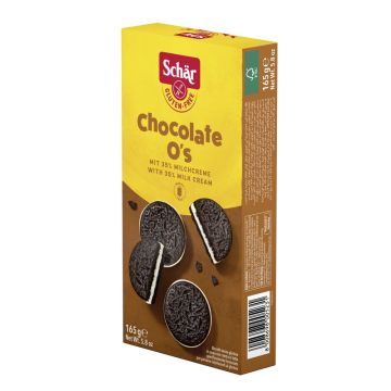 Schar chocolate o's biscotti al cacao con crema al latte 165 g
