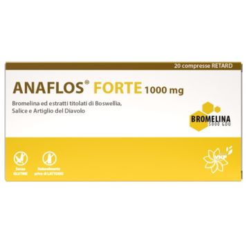 Anaflos forte 20 compresse 1000 mg senza glutine naturalmente privo di lattosio