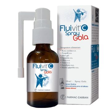 Fluivit c spray gola 20 ml senza glutine naturalmente privo di lattosio senza alcool