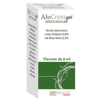 Alocross gocce oculari acido ialuronico cross-linkato 0,2% e aloe vera 8 ml