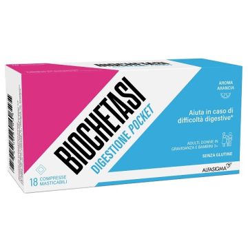 Biochetasi digestione pocket 18 compresse masticabili