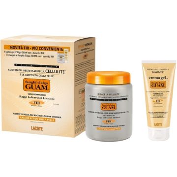 Guam fir fanghi d'alga confezione convenienza con fanghi d'alga guam fir 1 kg + guam crema gel fir 200 ml