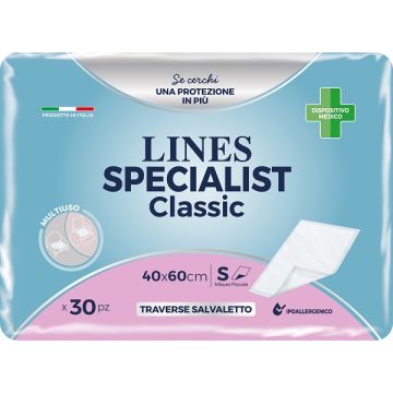 Traversa per incontinenza lines specialist classic non sterile 40x60 cm 30 pezzi