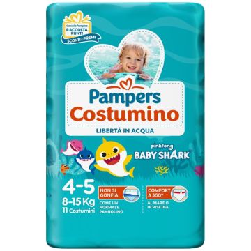 Pampers costumino baby shark cp s 4-5 11 pezzi