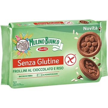 Mulino bianco senza glutine frollini al cioccolato e riso 6 monoporzioni da 41,66 g