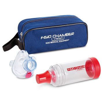 Fisiochamber vision plus camera di inalazione con boccaglio e maschera periatrica