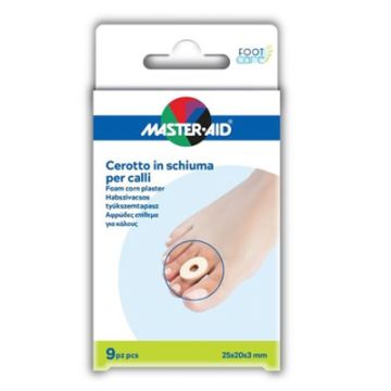 Cerotto calli master-aid footcare in schiuma pu 3 mm 9 pezzi b9