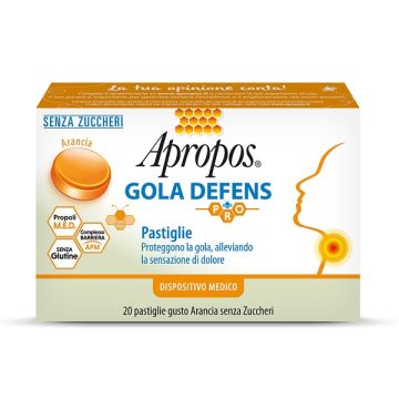 Apropos gola defens pro 20 pastiglie arancia senza zucchero