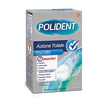 Polident azione totale 66 compresse pulitore per protesi quotidiano