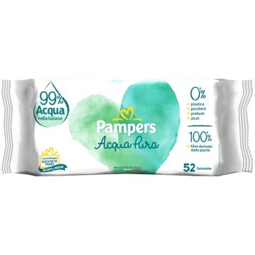 Wipes pampers protezione pura naturello 52 salviette