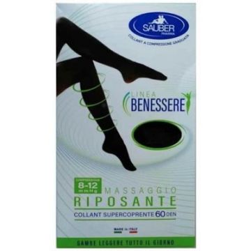 Collant supercoprente sauber 8-12 mmhg fantasia pois piccoli bianco e nero 3