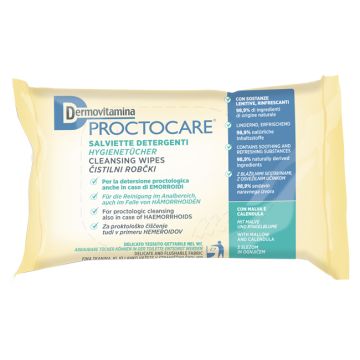 Dermovitamina proctocare salviette detergenti 15 pezzi