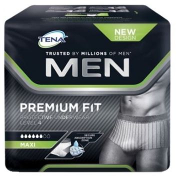Mutandina assorbente maschile tena men premium fit livello 4 s/m 10 pezzi