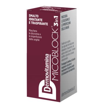 Dermovitamina micoblock 3 in 1 smalto idratante e traspirante bordeaux 5 ml