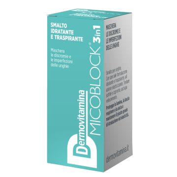 Dermovitamina micoblock 3 in 1 smalto idratante e traspirante turchese 5 ml