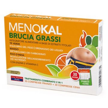 Menokal bruciagrassi 30 compresse pranzo + 30 compresse cena