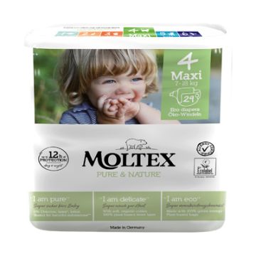 Pannolini moltex pure & nature maxi 7-14 kg taglia 4 29 pezzi