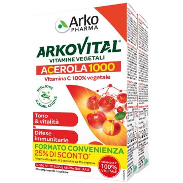 Arkovital acerola 1000 pack family 60 compresse