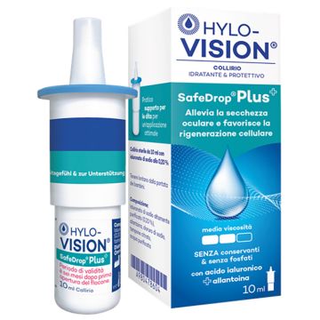 Hylovision safe drop plus collirio idratante e protettivo 10 ml