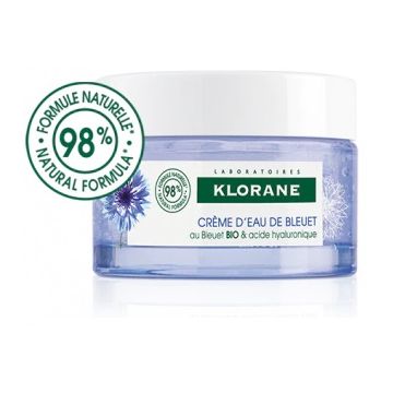 Klorane gel crema risveglio fresco fiordaliso bio acido ialuronico 50 ml