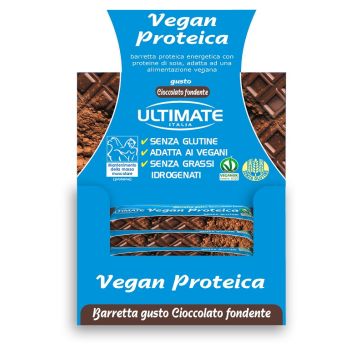 Ultimate barretta vegan proteica cioccolato fondente 24 x 40 g