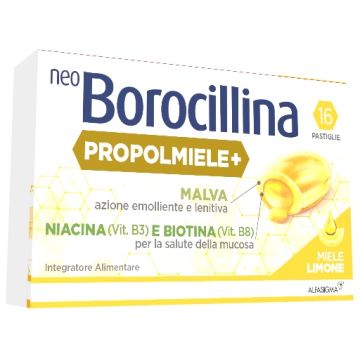 Neoborocillina propolmiele+ miele/limone 16 pastiglie da 3,4 g