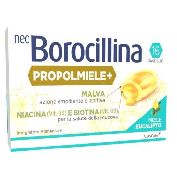 Neoborocillina propolmiele+ miele/eucalipto 16 pastiglie da 3,4 g
