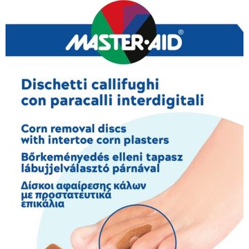Dischetto callifugo 6 pezzi + paracallo 6 pezzi interdigitali master-aid footcare b5