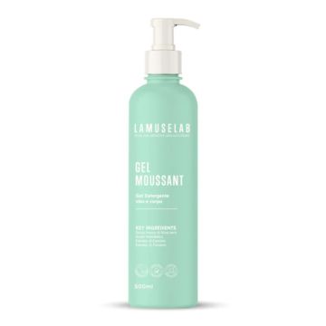 Lamuselab gel moussant detergente viso e corpo 500 ml