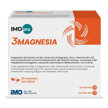 Imopro 3 magnesia 90 compresse da 1,35 g senza glutine senza lattosio