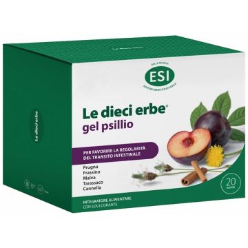 Esi le dieci erbe gel psillio 20 bustine 5,6 g senza glutine con edulcorante