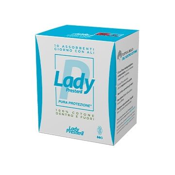 Lady presteril assorbenti giorno con ali ripiegati biodegradabili 10 pezzi
