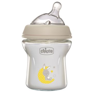 Chicco biberon nat feel vetro 0m+ 150 ml