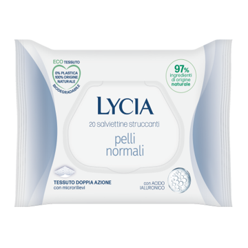 Lycia salviettine struccanti pelli normali 20 pezzi