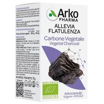 Arko capsule carbone vegetale bio 40 capsule