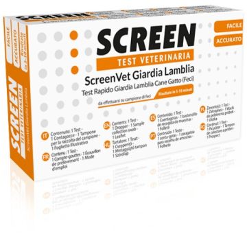 Screenvet test rapido veterinaria giardia lamblia feci cane e gatto
