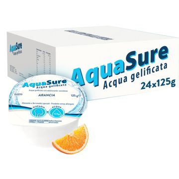 Aquasure acqua gelificata edulcorata arancia 24 pezzi da 125 g
