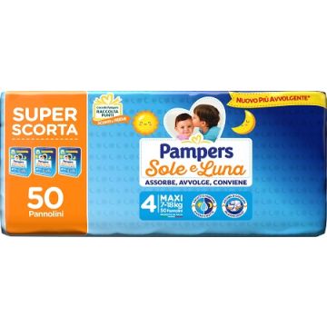 Pampers sole luna trio maxi 50 pezzi