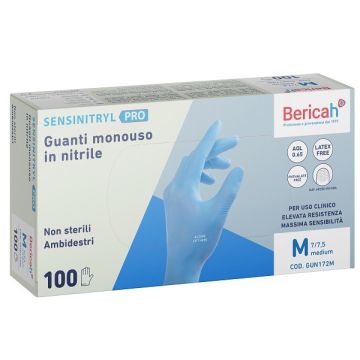 Guanto monouso sensinitryl pro in nitrile medium 100 pezzi