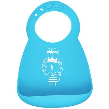 Chicco bavaglia silicone azzurro